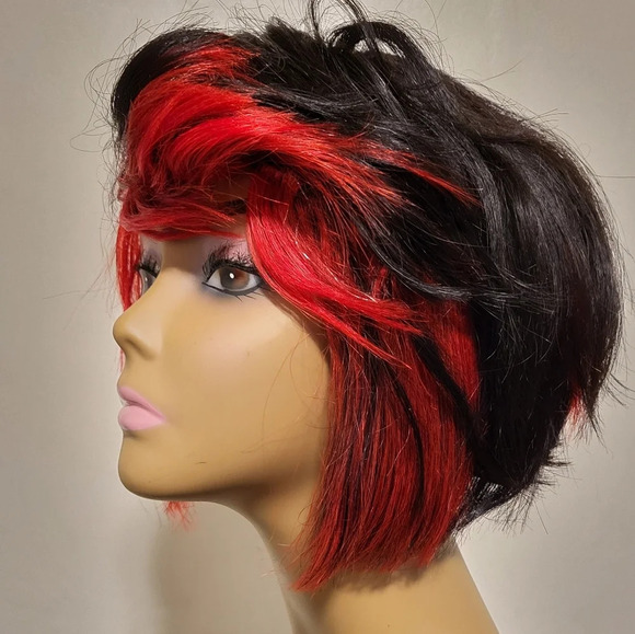 Vella Vella Remi 'Human Hair' Wig (RED/BLACK) - Picture 3 of 7